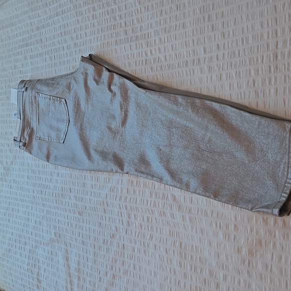 NWT TOMMY BAHAMA High Rise Ankle Jeans Metallic Gold Denim Sz 16 - Picture 4 of 14